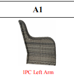 Meetsunny MA15 Replacement Parts - Left Arm (Model #A1)