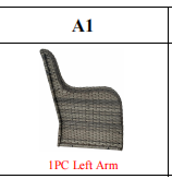 Meetsunny MA17 Replacement Parts - Left Arm (Model #A1)