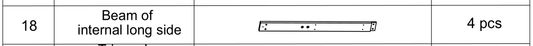Meetsunny A25 Replacement Parts - Beam of internal long side (Model #18)