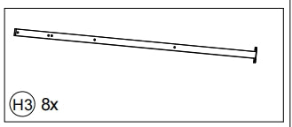 Meetsunny Replacement Parts: Double Roof Hardtop Gazebo Series A30, Model: A30, Part Number: H3