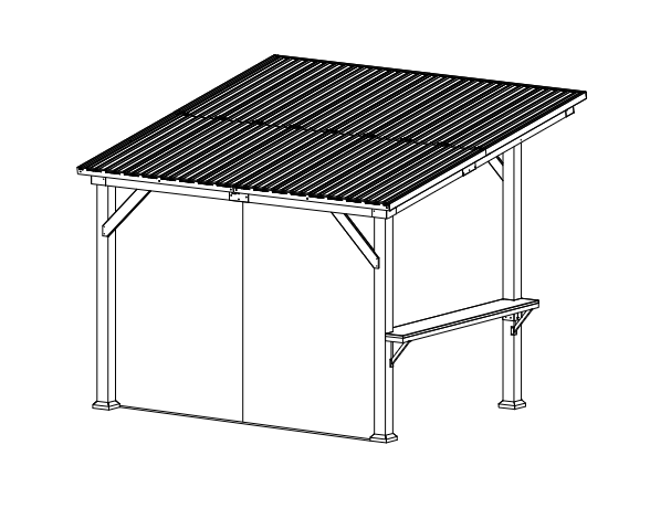 A63 10*11 Wood Gazebo Accessories