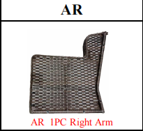 Meetsunny MA09-5 Replacement Parts - Right Arm (Model #AR)