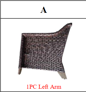 Meetsunny MA011 Replacement Parts - Left Arm (Model #A)