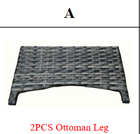 Meetsunny M74 Replacement Parts - Ottomans Legs (Model #A)