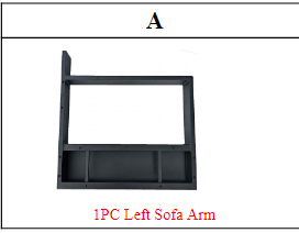 Meetsunny MA12-4 Replacement Parts - Left Sofa Arm (Model #A)