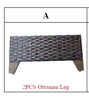Meetsunny MA012 Replacement Parts - Ottoman Leg (Model #A)