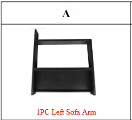 Meetsunny MA12-1 Replacement Parts - Left Sofa Arm (Model #A)