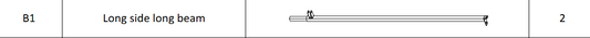 Meetsunny E02 Replacement Parts - Long side long beam (Model #B1)