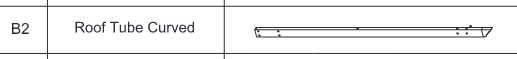 Meetsunny F12 Replacement Parts - Roof Tube Curved (Model #B2)