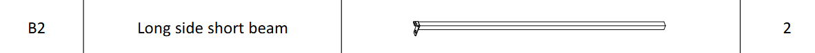 Meetsunny E02 Replacement Parts - Long side short beam (Model #B2)