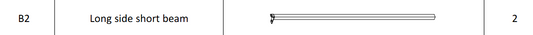 Meetsunny E02 Replacement Parts - Long side short beam (Model #B2)