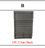 Meetsunny MA15 Replacement Parts - Chair Back (Model #B)