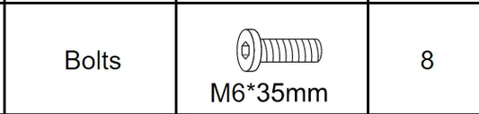 Meetsunny M65 Replacement Parts - Bolts M6*35mm (Model #G)