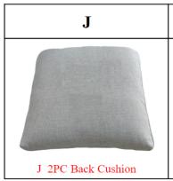 Meetsunny MA06-B6 Replacement Parts - Back Cushion (Model #J)