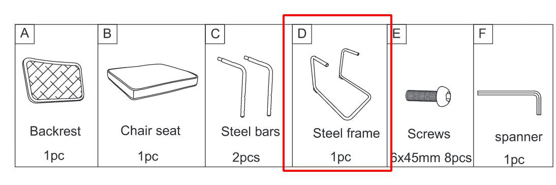 Meetsunny C01 Replacement Parts - Steel Frame (Model #D)