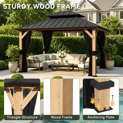 C16# 11FT x 13 FT Wood Gazebo