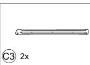 Meetsunny Replacement Parts: Double Roof Hardtop Gazebo Series A44, Model: A44, Part Number: #C3