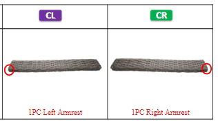 Meetsunny M48 Replacement Parts - Left Armrest& Right Armrest (Model #CL&#CR)