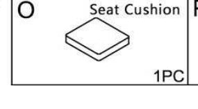 Meetsunny MA01-4 Replacement Parts - Seat Cushion (Model #O)