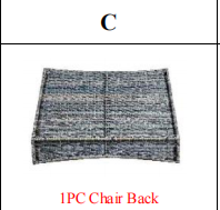 Meetsunny M79 Replacement Parts - Chair Back (Model #C)