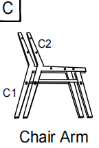 Meetsunny C04 Replacement Parts - Chair Arm (Model #C)
