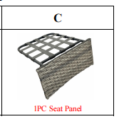 Meetsunny MA17 Replacement Parts - Seat Panel (Model #C)