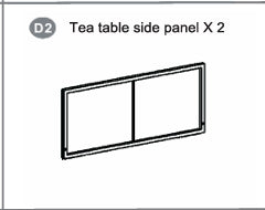 Meetsunny MA03 Replacement Parts - Tea table side panel (Model #D2)