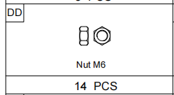 Meetsunny A31 Replacement Parts - Nut M6 (Model DD)