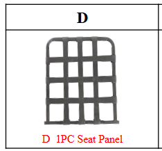 Meetsunny MA06-A4 Replacement Parts - 1PC Seat Panel (Model #D)