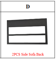 Meetsunny MA12-1 Replacement Parts-2PCS Side Sofa Back(Model #D)