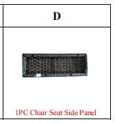 Meetsunny MA07-B8 Replacement Parts - Chair Seat Side Panel (Model# D)