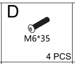 Meetsunny M63 Replacement Parts -Bolts M6*35  (Model #D)