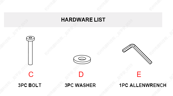 Meetsunny P01 Replacement Parts - Hardware Pack