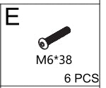 Meetsunny M63 Replacement Parts -Bolts M6*38  (Model #E)