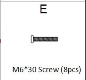 Meetsunny M27 Replacement Parts - M6*30 Screw (Model #E)