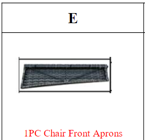Meetsunny M75 Replacement Parts - Chair Front Aprons (Model #E)