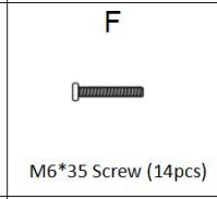 Meetsunny M27 Replacement Parts - M6*35 Screw (Model #F)