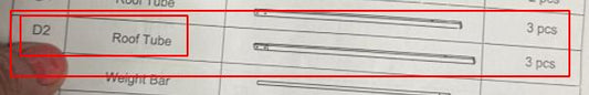 Meetsunny Replacement Parts: 10 Ft. W x 10 Ft. :Roof Tube-D2; Metal Pergola with Canopy;Model: F11, part :D2