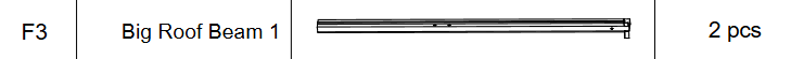 Meetsunny A25 Replacement Parts - Big Roof Beam 1 (Model #F3)