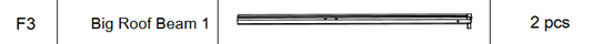 Meetsunny A25 Replacement Parts - Big Roof Beam 1 (Model #F3)