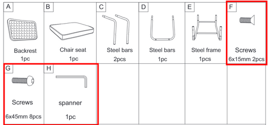 Meetsunny Replacement Parts:Rattan Barstool Chair Model: C07 , Part Number: