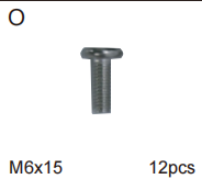Meetsunny P07 Replacement Parts -  M6*15 Screws (Model #O)