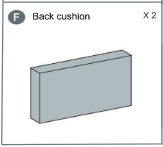 Meetsunny MA03 Replacement Parts - Back Cushion (Model #F)