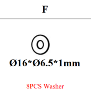 Meetsunny M88 Replacement Part - Ø16*Ø6.5*1mm Washer(Model #F)