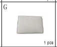 Replacement Parts: Patio Armchairs- Seat Cushion, Model:M55, part: G
