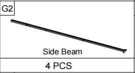 Meetsunny A31 Replacement Parts - Side Beam (Model #G2)
