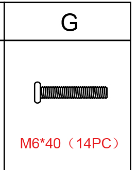 Meetsunny MA011 Replacement Parts - M6*40 Bolts (Model #G)