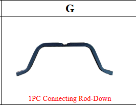 Meetsunny MA12-4 Replacement Parts - Connecting Rod-Down (Model #G)
