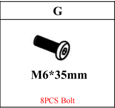 Meetsunny M65 Replacement Parts - Bolts M6*35mm (Model #G)