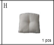 Replacement Parts: Patio Armchairs- Back Cushion, Model:M55, part: H
